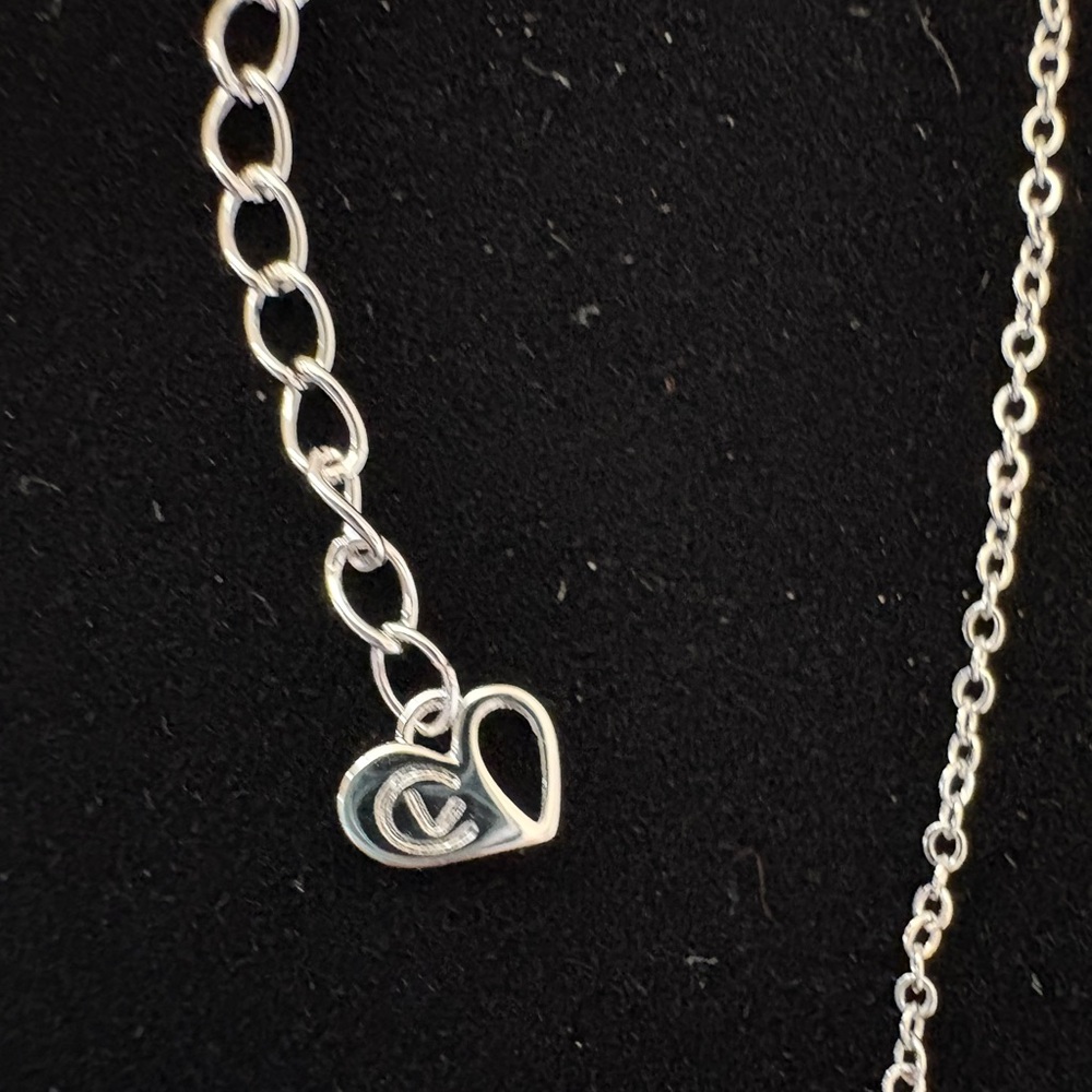 Show Stopper CZ Platinum Plated Triangle Trillium Fan Bezel Pendant Necklace 16” - Picture 5 of 10